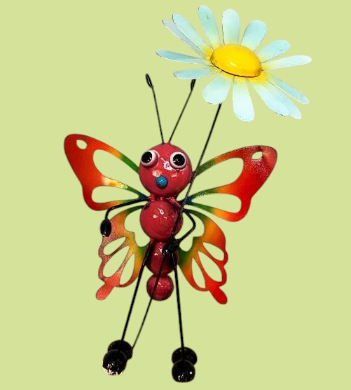 Mariposa Con Flor
