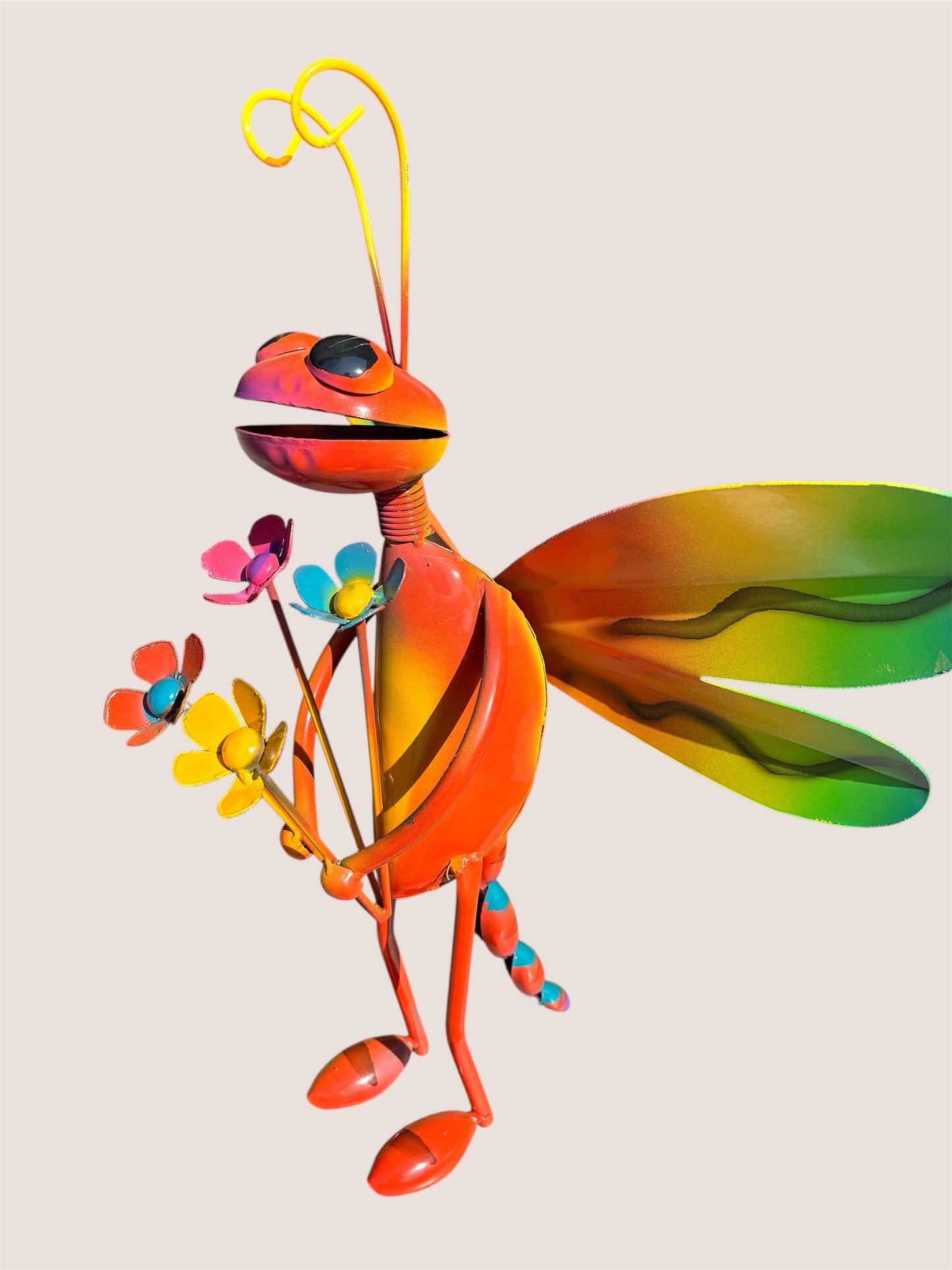 Libélula con flores